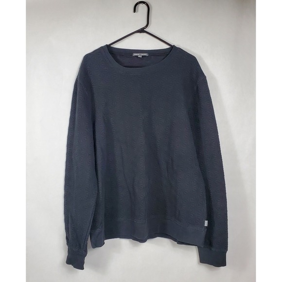 Threads 4 Thought Tops - Threads 4 Thought Womens XL Black Geometric Quilted Crewneck Sweatshirt TM21209